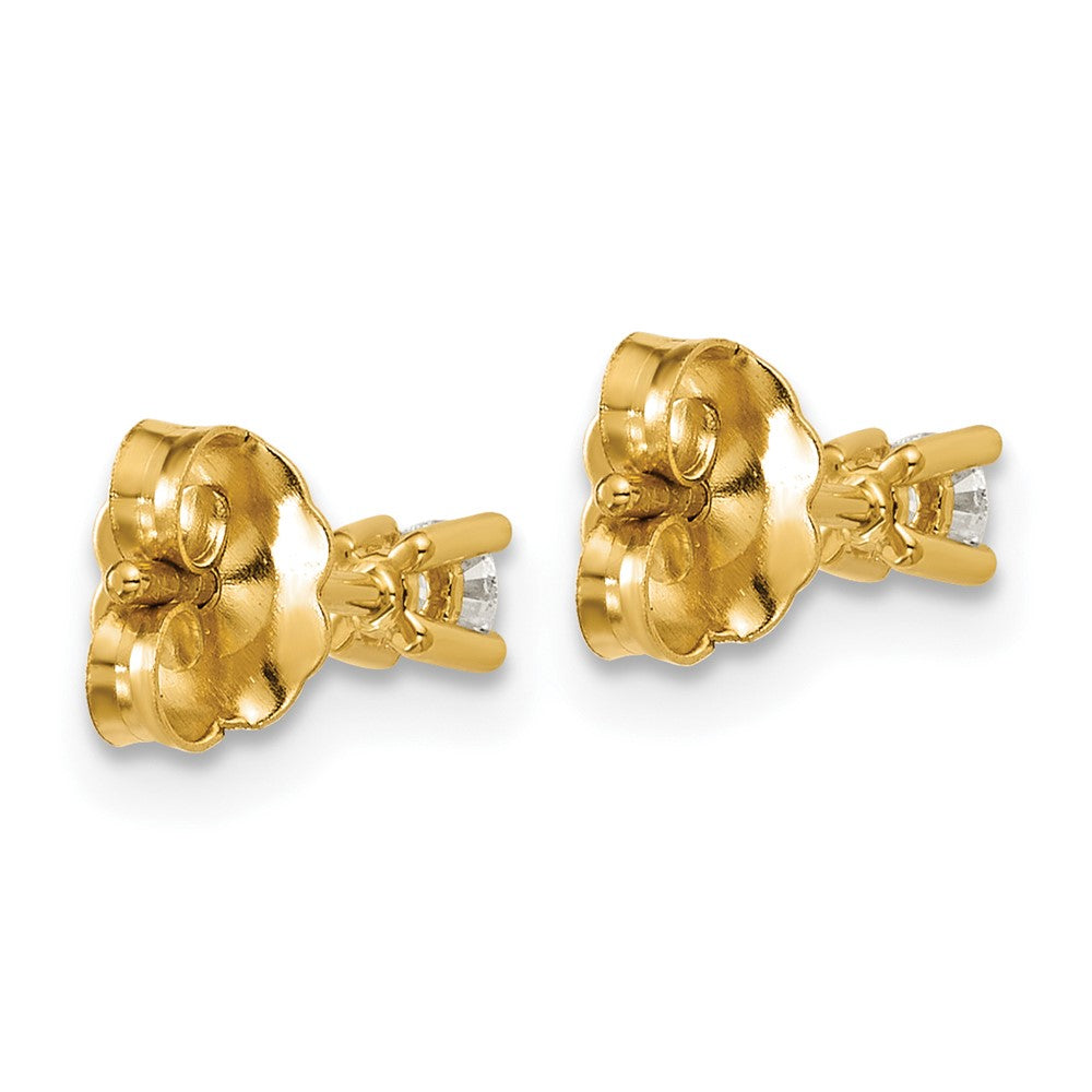 14k 1/6 carat Lab Grown Diamond VS/SI+ G+ Round Complete Four Prong Heavyweight Stud Earrings