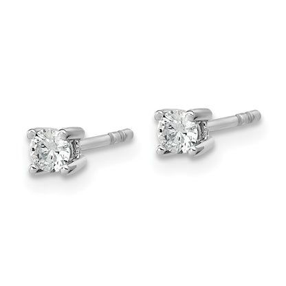 10k White Gold Round 4-Prong .20 carat Diamond Stud Earrings