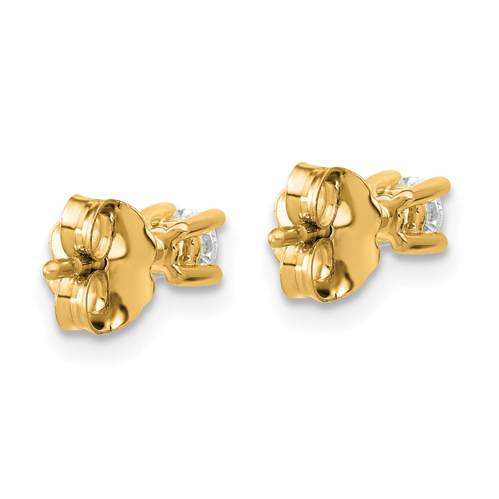 14k 1/5 carat Lab Grown Diamond VS/SI+ G+ Round Complete Four Prong Heavyweight Stud Earrings
