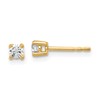 14k 1/5 carat Certified Lab Grown Diamond VS+ F+ Round Complete Four Prong Heavyweight Stud Earrings