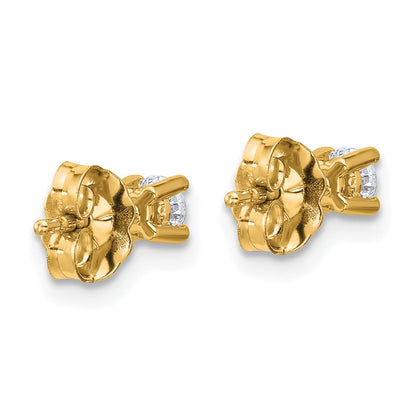 14k 1/4 carat Lab Grown Diamond VS/SI+ G+ Round Complete Four Prong Heavyweight Stud Earrings