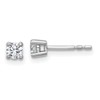 14k White Gold 1/3 carat Lab Grown Diamond VS+ F+ Round Complete Four Prong Heavyweight Stud Earrings
