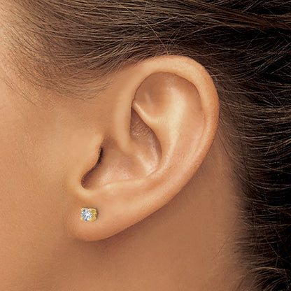 10k Round 4-Prong .33 carat Diamond Stud Earrings