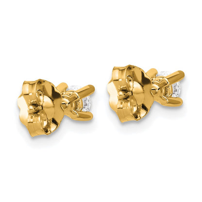 10k Round 4-Prong .33 carat Diamond Stud Earrings