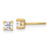 14k 1/2 carat Certified Lab Grown Diamond VS+ F+ Round Complete Four Prong Heavyweight Stud Earrings