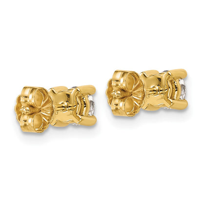 14k 5/8 carat Certified Lab Grown Diamond VS/SI+ G+ Round Complete Four Prong Heavyweight Stud Earrings
