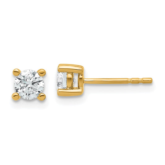 14k 5/8 carat Certified Lab Grown Diamond VS+ F+ Round Complete Four Prong Heavyweight Stud Earrings