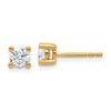 14k 5/8 carat Lab Grown Diamond VS/SI+ G+ Round Complete Four Prong Heavyweight Stud Earrings
