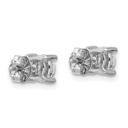 10k White Gold Round 4-Prong 1.00 carat Diamond Stud Earrings