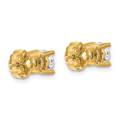 14k 1 1/2 carat Lab Grown Diamond VS/SI+ G+ Round Complete Four Prong Heavyweight Stud Earrings