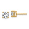 14k 1 1/2 carat Certified Lab Grown Diamond VS+ F+ Round Complete Four Prong Heavyweight Stud Earrings