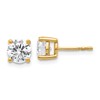 14k 2 carat Certified Lab Grown Diamond VS+ F+ Round Complete Four Prong Heavyweight Stud Earrings