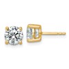 14k 2 1/2 carat Lab Grown Diamond VS/SI+ G+ Round Complete Four Prong Heavyweight Stud Earrings