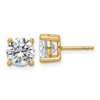 14k 3 carat Lab Grown Diamond VS/SI+ G+ Round Complete Four Prong Heavyweight Stud Earrings