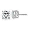 14k White Gold 6 carat Certified Lab Grown Diamond VS/SI+ G+ Round Complete Four Prong Heavyweight Stud Earrings