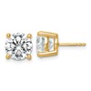 14k 6 carat Lab Grown Diamond VS/SI+ G+ Round Complete Four Prong Heavyweight Stud Earrings