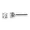 14k White Gold 1/4 carat Lab Grown Diamond VS+ F+ Round Complete Four Prong Screwback Heavyweight Stud Earrings