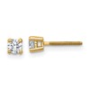 14k 1/4 carat Certified Lab Grown Diamond VS+ F+ Round Complete Four Prong Screwback Heavyweight Stud Earrings