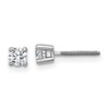 14k White Gold 1/3 carat Certified Lab Grown Diamond VS+ F+ Round Complete Four Prong Screwback Heavyweight Stud Earrings