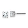 14k White Gold 3/4 carat Lab Grown Diamond VS+ F+ Round Complete Four Prong Screwback Heavyweight Stud Earrings