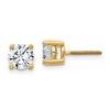 14k 1 1/2 carat Lab Grown Diamond VS+ F+ Round Complete Four Prong Screwback Heavyweight Stud Earrings