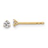 14k 1/10 carat Lab Grown Diamond VS+ F+ Round Complete Three Prong Stud Earrings