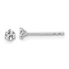 14k White Gold 1/6 carat Lab Grown Diamond VS/SI+ G+ Round Complete Three Prong Stud Earrings