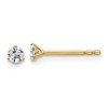14k 1/6 carat Lab Grown Diamond VS/SI+ G+ Round Complete Three Prong Stud Earrings