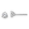 14k White Gold 5/8 carat Certified Lab Grown Diamond VS+ F+ Round Complete Three Prong Stud Earrings
