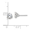14k 1 1/2 carat Lab Grown Diamond VS/SI+ G+ Round Complete Three Prong Stud Earrings