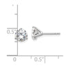 14k 1 1/2 carat Lab Grown Diamond VS/SI+ G+ Round Complete Three Prong Stud Earrings