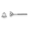 14k White Gold 1/3 carat Lab Grown Diamond VS/SI+ G+ Round Complete Three Prong Screwback Stud Earrings
