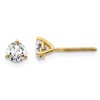 14k 5/8 carat Certified Lab Grown Diamond VS+ F+ Round Complete Three Prong Screwback Stud Earrings
