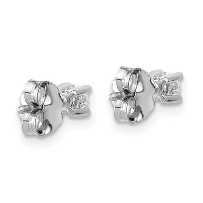 True Origin 14K White Gold 1/5 carat Lab Grown Diamond VS+ F+ Round Four Prong Heavy Weight Complete Stud Earrings