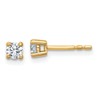 True Origin 14K Yellow Gold 1/3 carat Lab Grown Diamond VS+ F+ Round Four Prong Heavy Weight Complete Stud Earrings