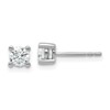 True Origin 14K White Gold 2/3 carat Lab Grown Diamond VS+ F+ Round Four Prong Heavy Weight Complete Stud Earrings