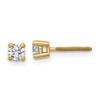 True Origin 14K Yellow Gold 1/3 carat Lab Grown Diamond VS+ F+ Round Four Prong Heavy Weight Screw Back Complete Stud Earrings