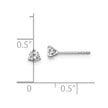 14k White Gold 1/4 ctw Lab Grown Diamond VS+ F+ Round 3 Prong Heavy Wt. Stud Earrings