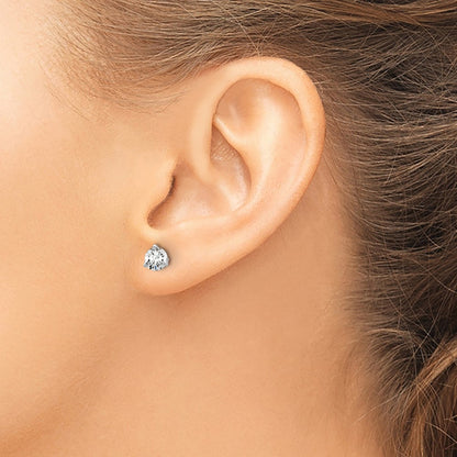 True Origin 14K White Gold 3/4 carat Lab Grown Diamond VS+ F+ Round Three Prong Heavy Weight Complete Stud Earrings