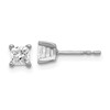 14k White Gold 5/8 carat Lab Grown Diamond VS+ F+ Princess Complete Four Prong Stud Earrings