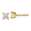 14k 5/8 carat Lab Grown Diamond VS+ F+ Princess Complete Four Prong Stud Earrings