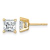 14k 2 carat Lab Grown Diamond VS/SI+ G+ Princess Complete Four Prong Stud Earrings
