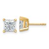 14k 3 carat Lab Grown Diamond VS/SI+ G+ Princess Complete Four Prong Stud Earrings
