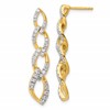 14K Lab Grown Diamond VS/SI+ G+ Twisted Link Post Dangle Earrings