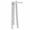 14k White Gold 1 7/8 carat Lab Grown Diamond VS/SI+ G+ Complete Dangle Post Earrings