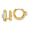 True Origin 14K Yellow Gold 5/8 carat Lab Grown Diamond VS+ F+ Hinged Hoop Complete Earrings