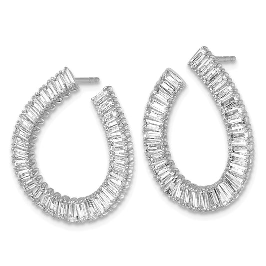 True Origin 14K White Gold 4 carat Lab Grown Diamond VS+ F+ Post Complete Earrings