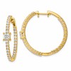 True Origin 14K Yellow Gold 3 1/8 carat Lab Grown Diamond VS+ F+ Complet In and Out Hoop Earrings