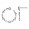 True Origin 14K White Gold 7/8 carat Lab Grown Diamond VS+ F+ Circular Post Complete Earrings