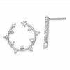 True Origin 14K White Gold 1/2 carat Lab Grown Diamond VS+ F+ Circular Post Complete Earrings
